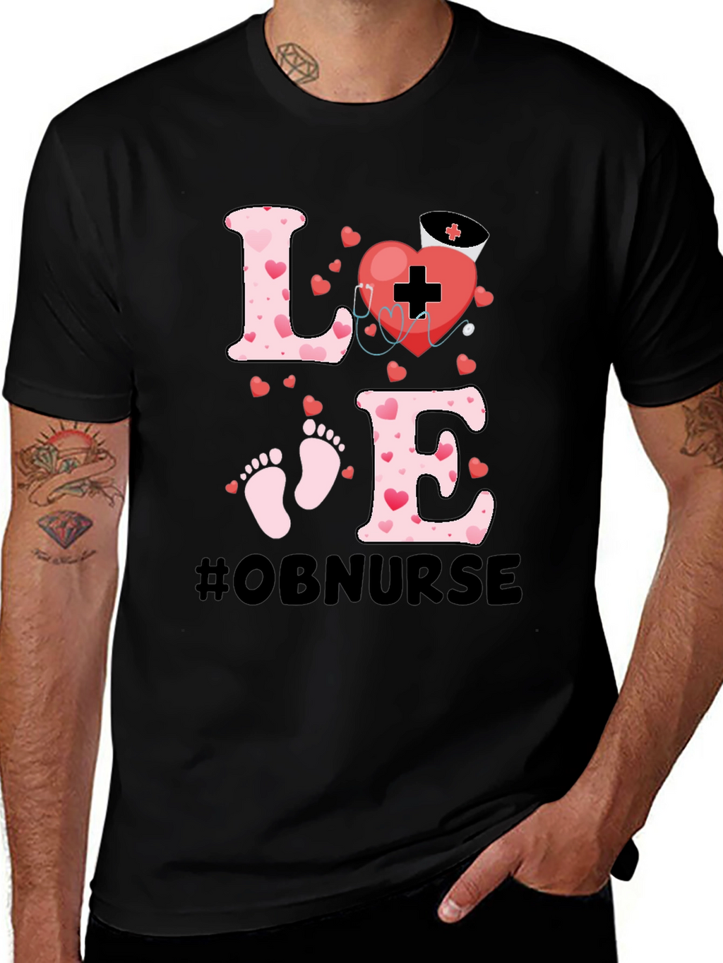 OB Nurse Love Graphic Tee