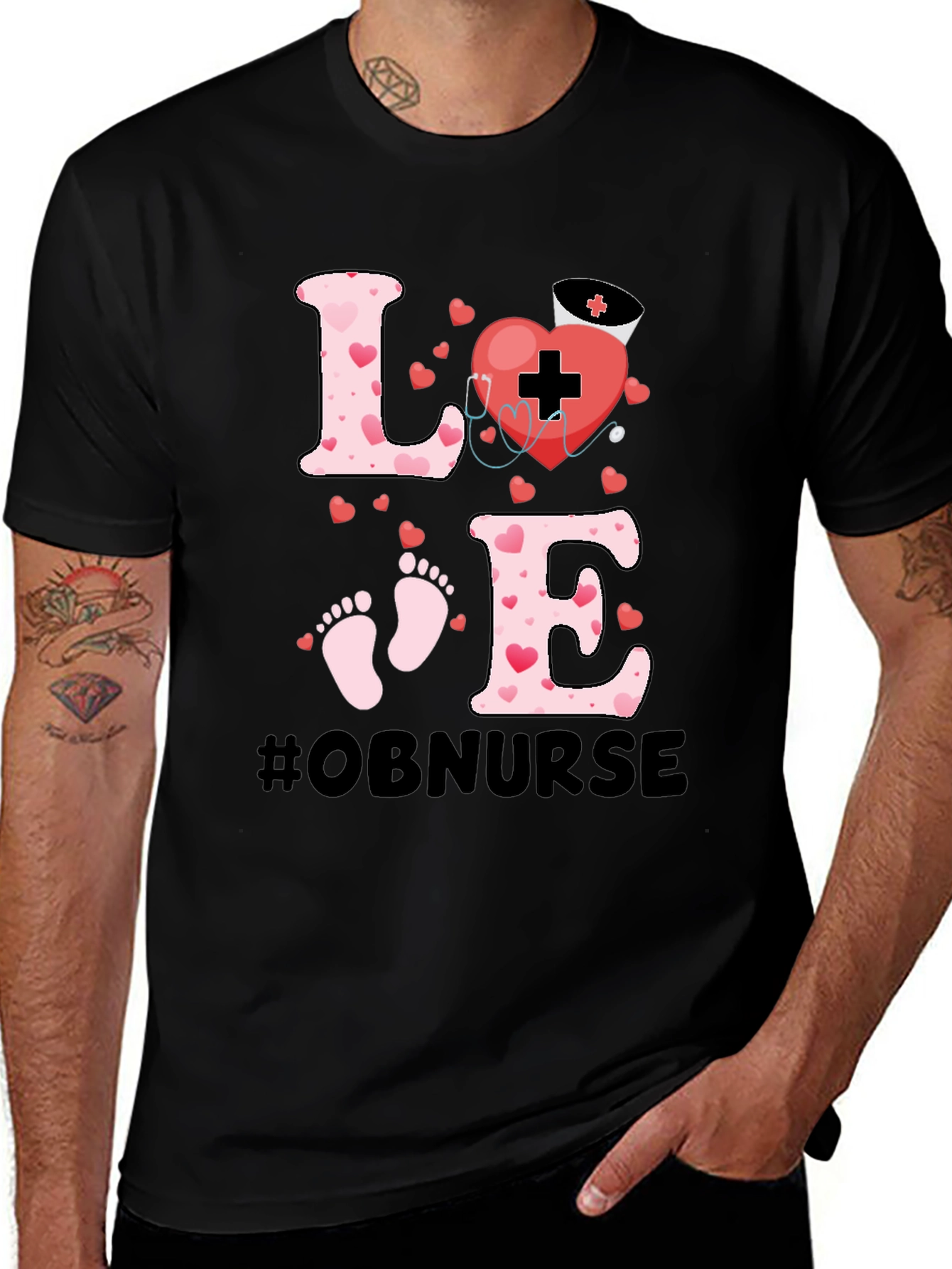 OB Nurse Love Graphic Tee