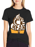 Ice Cream Graphic T-Shirt - Black Cotton Tee