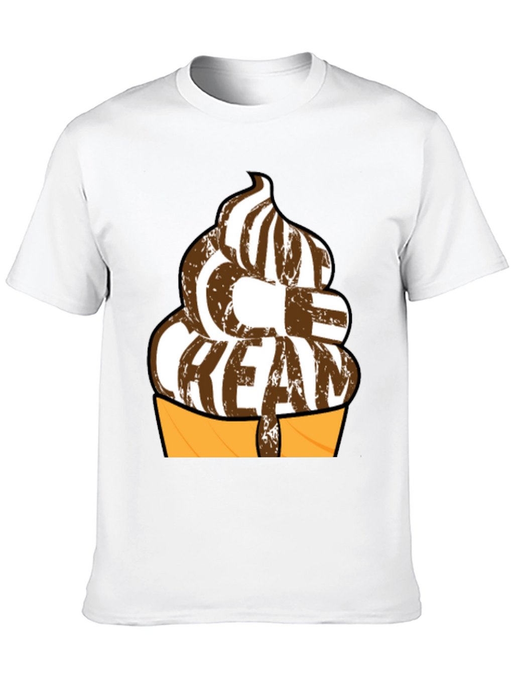 Ice Cream Graphic T-Shirt - Black Cotton Tee