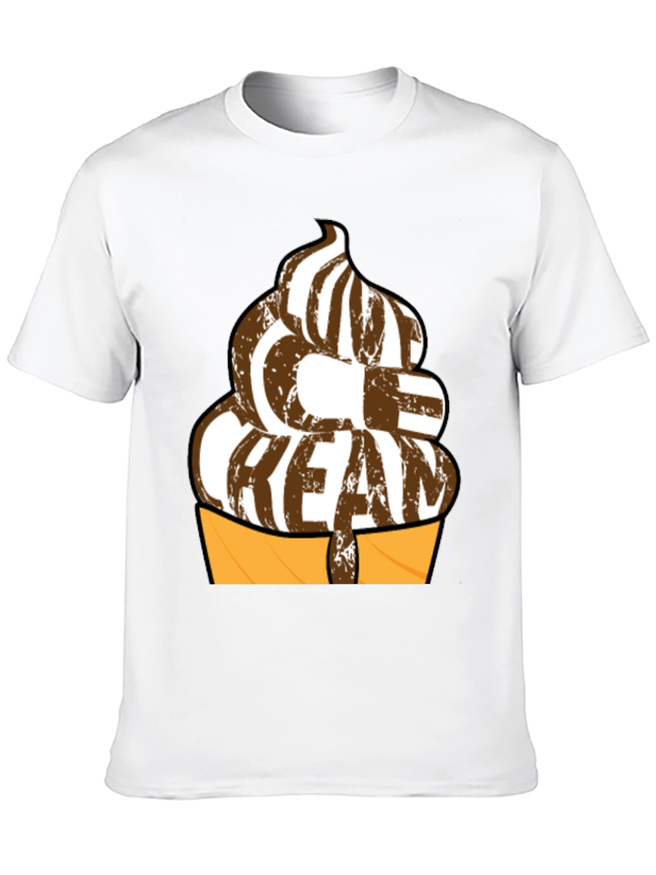 Ice Cream Graphic T-Shirt - Black Cotton Tee