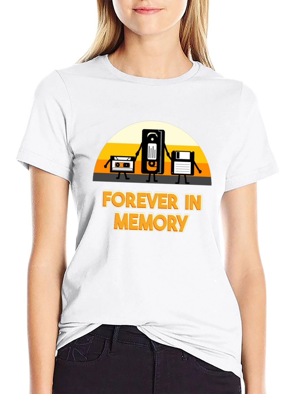 Forever in Memory T-Shirt: Retro Tech Design