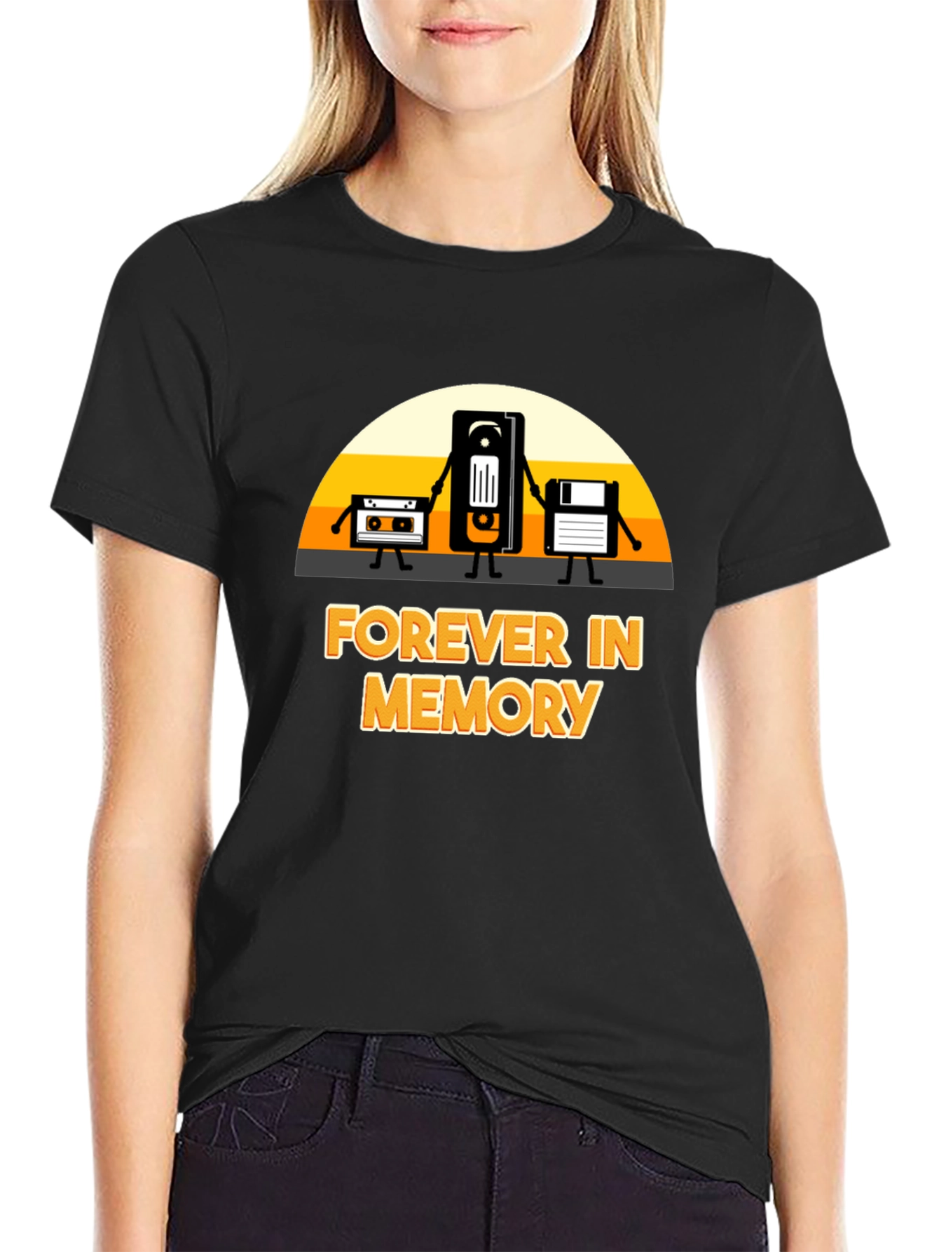 Forever in Memory T-Shirt: Retro Tech Design