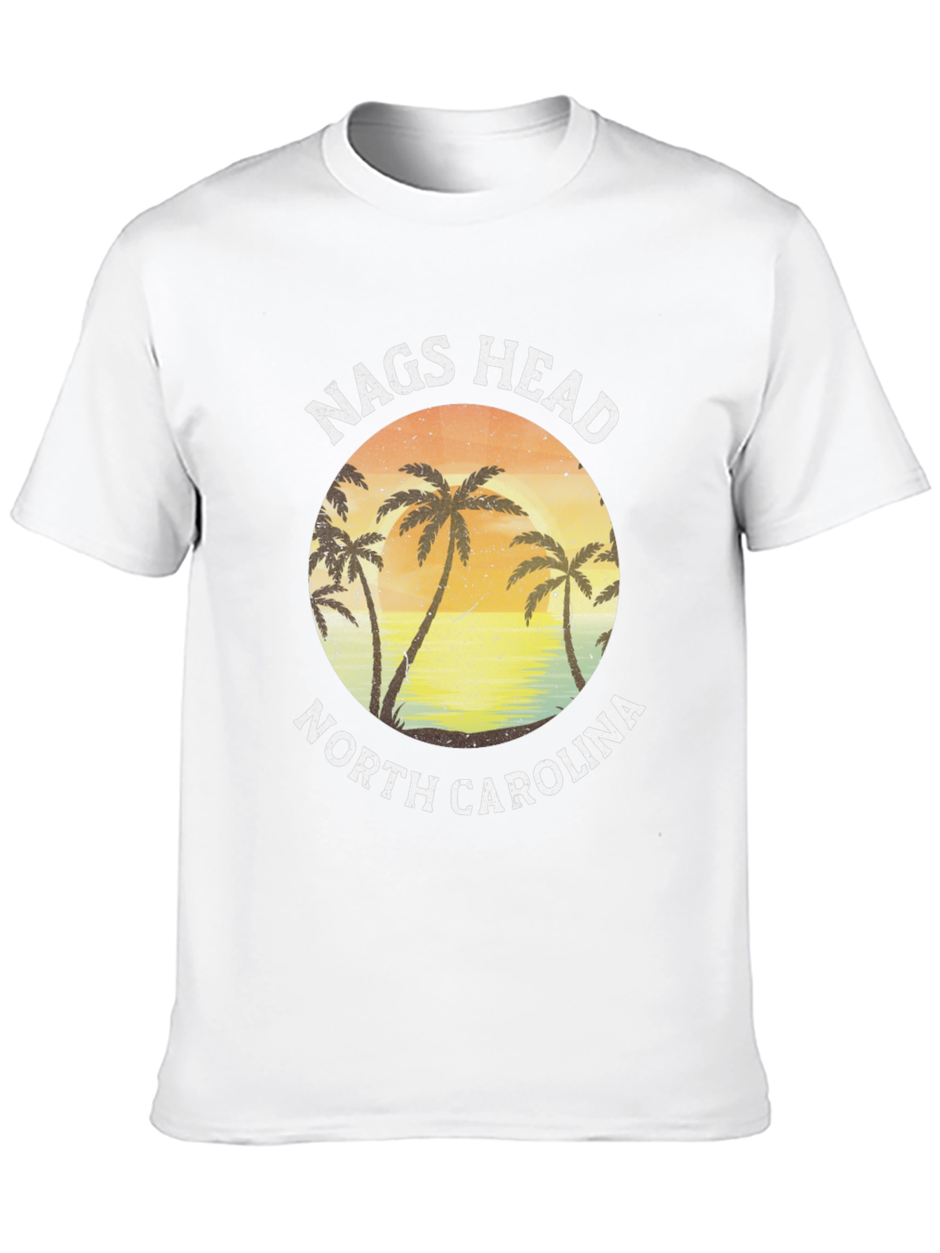 Nags Head North Carolina Palm Tree Graphic T-Shirt