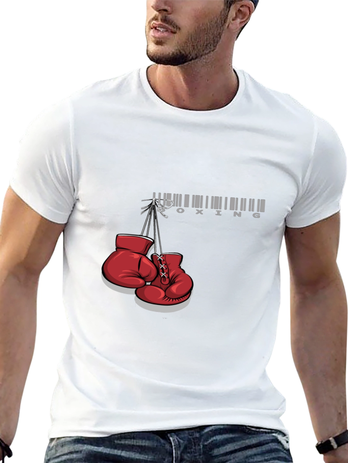 Boxing Gloves Graphic Black T-Shirt