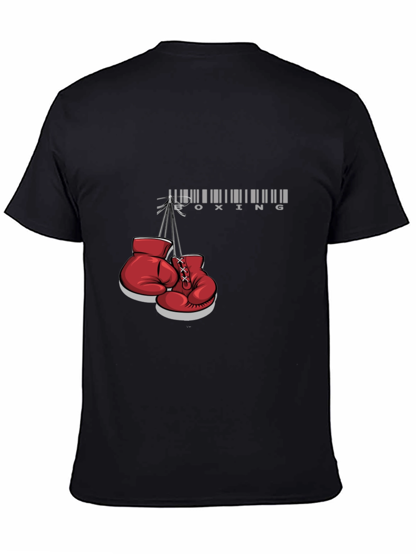 Boxing Gloves Graphic Black T-Shirt