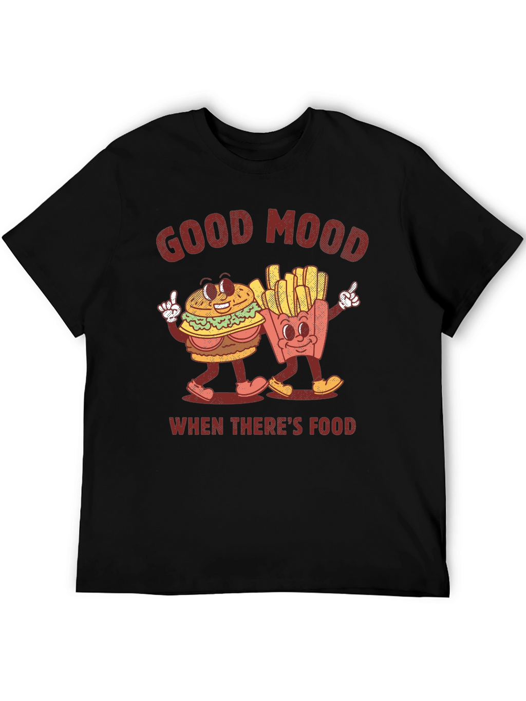 Good Mood Food Graphic Tee - Burger and Fries