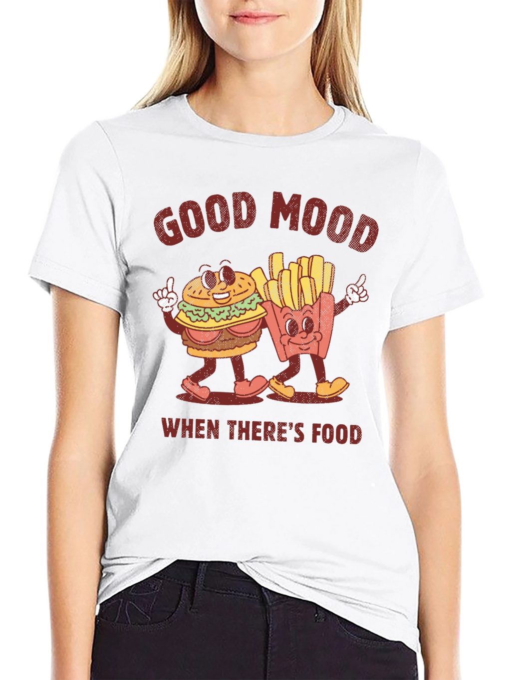 Good Mood Food Graphic Tee - Burger and Fries