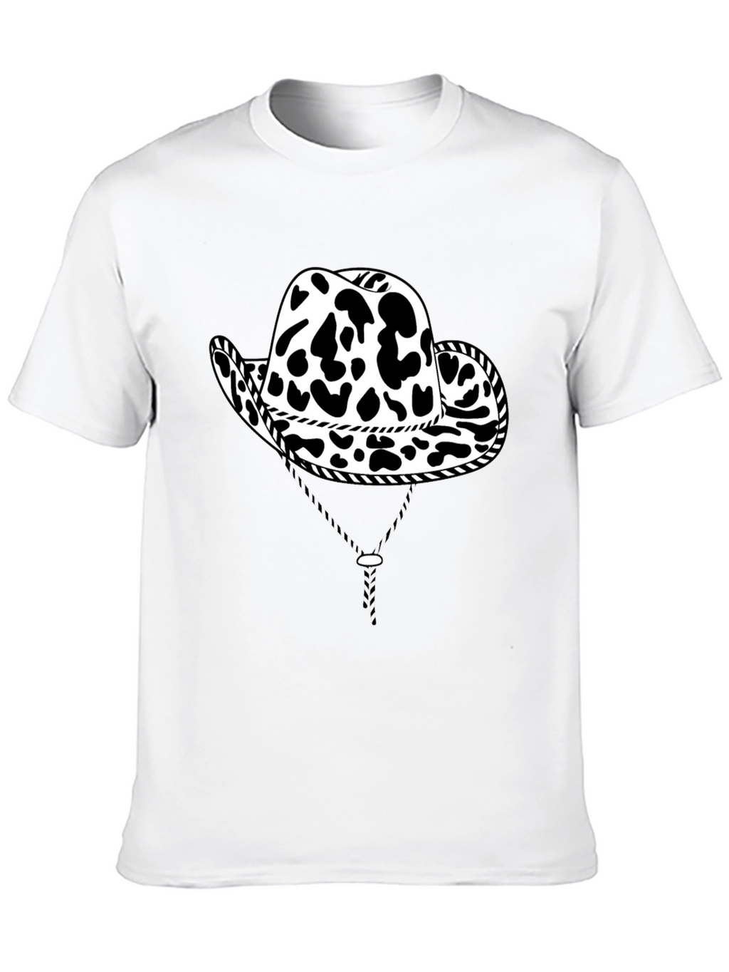 Cow Print Cowboy Hat Graphic T-Shirt