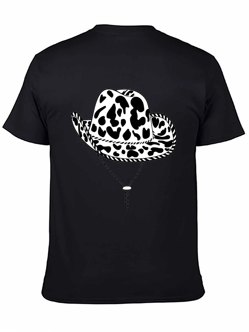 Cow Print Cowboy Hat Graphic T-Shirt