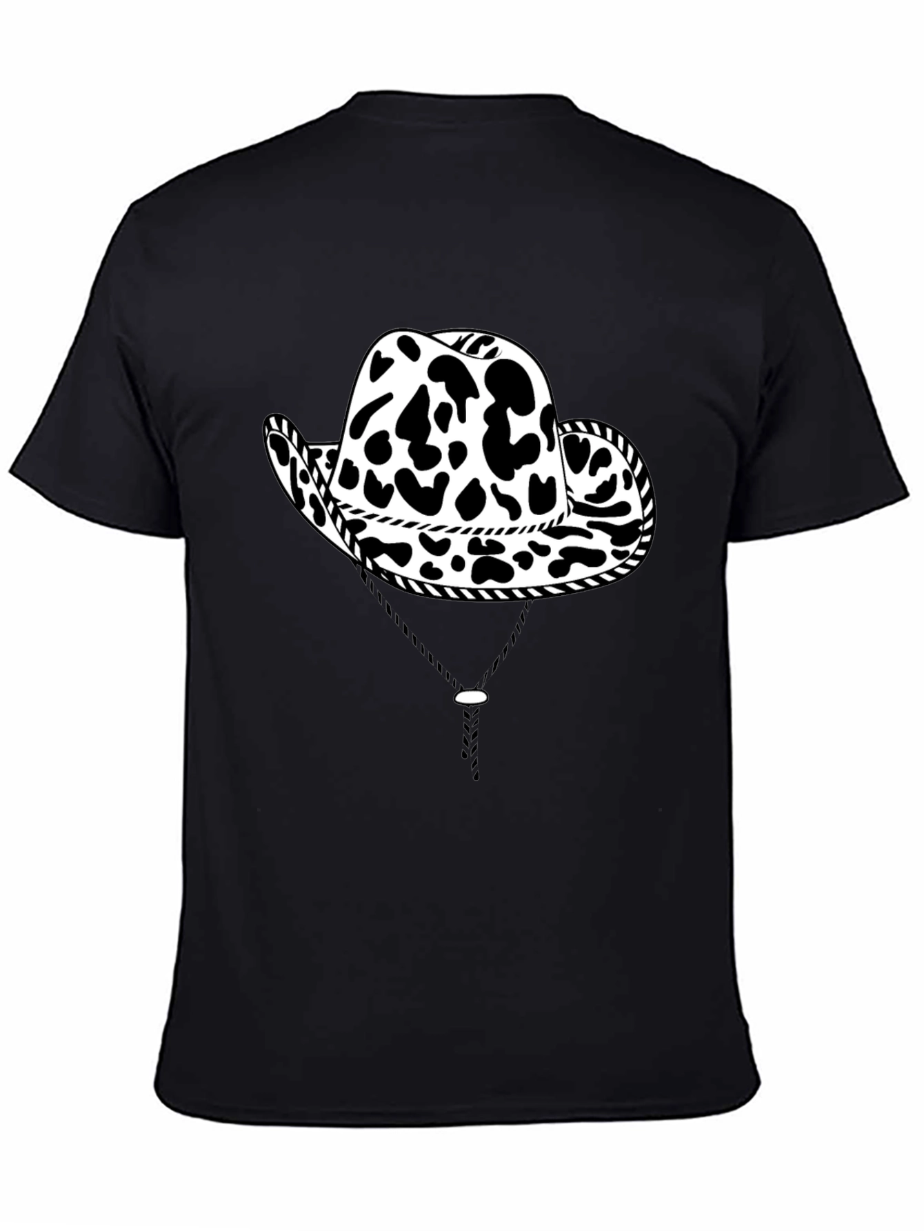 Cow Print Cowboy Hat Graphic T-Shirt