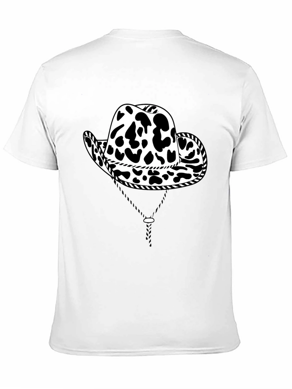 Cow Print Cowboy Hat Graphic T-Shirt