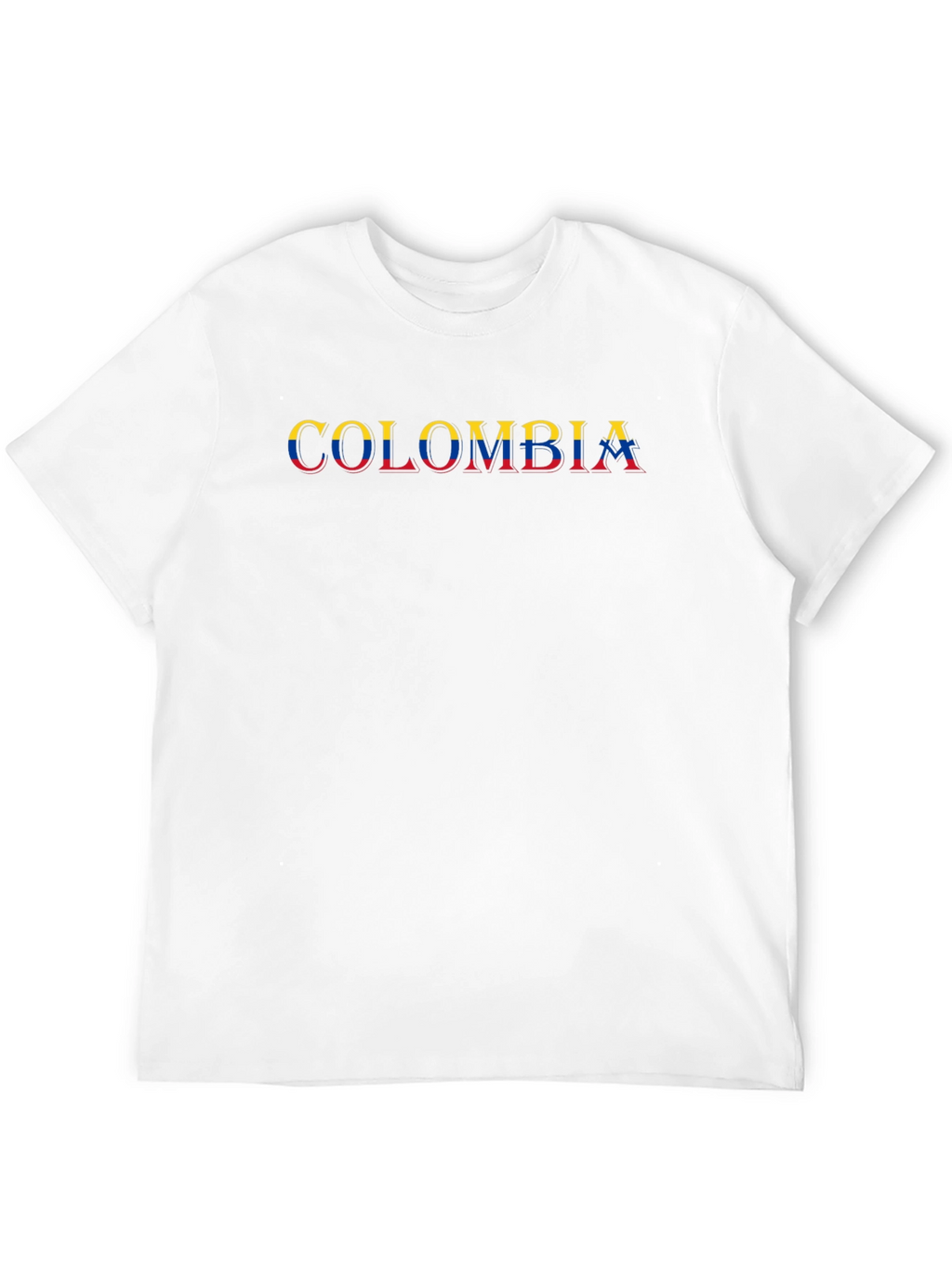 Colombia Flag T-Shirt - Black Cotton Tee