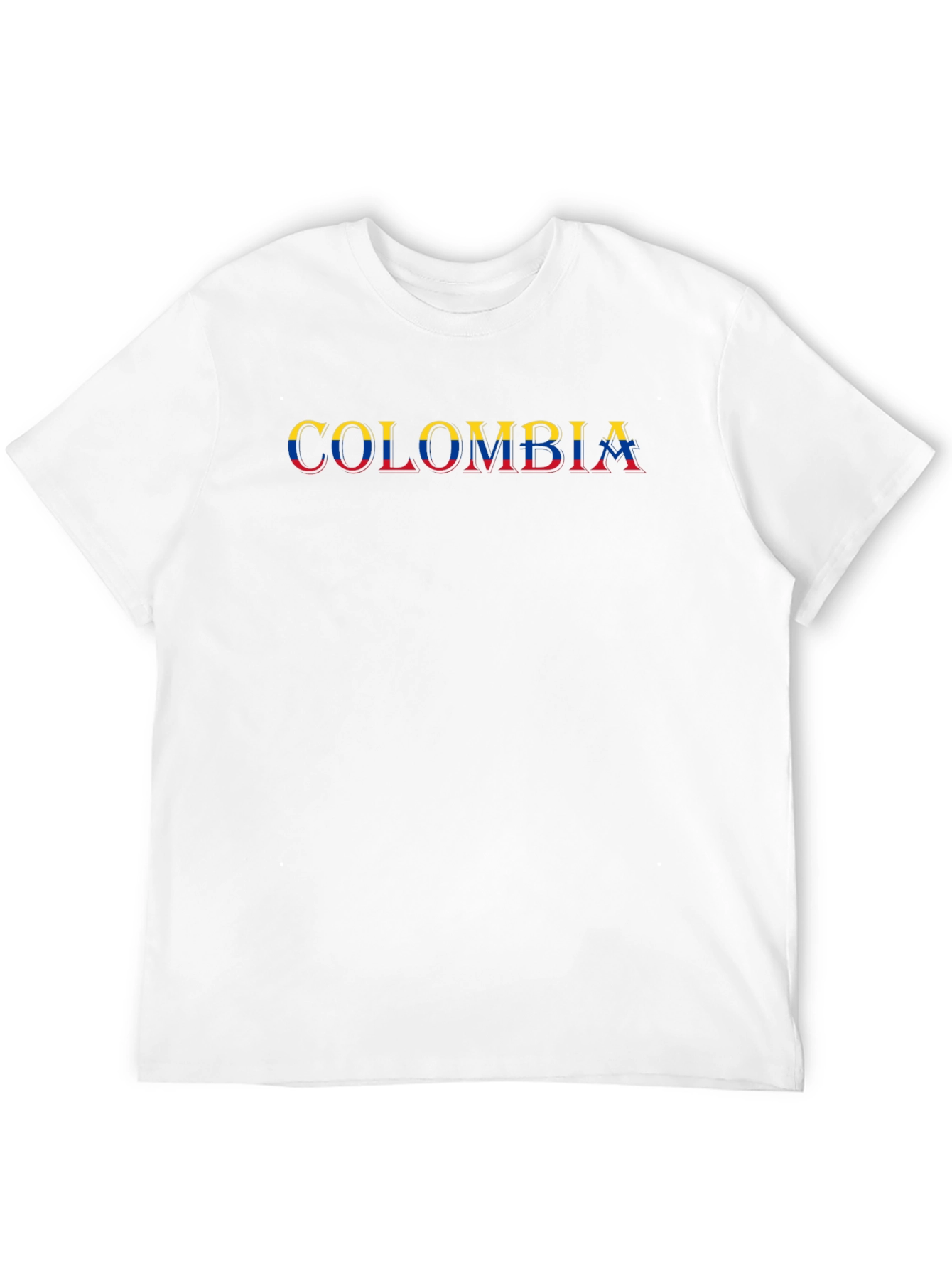 Colombia Flag T-Shirt - Black Cotton Tee