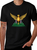 Soccer Trophy Graphic Tee - Black Cotton T-Shirt