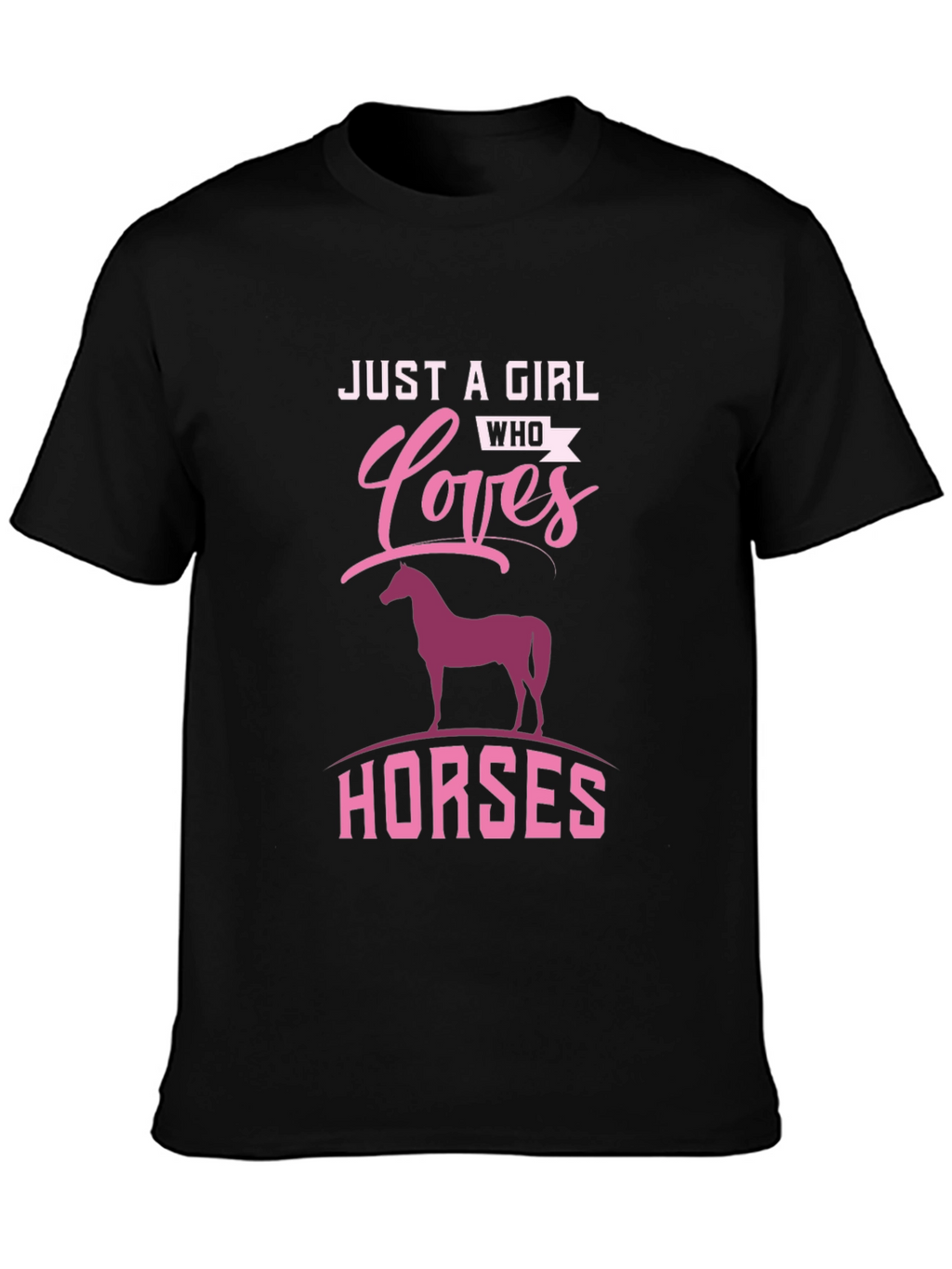 Girl Who Loves Horses Graphic Tee