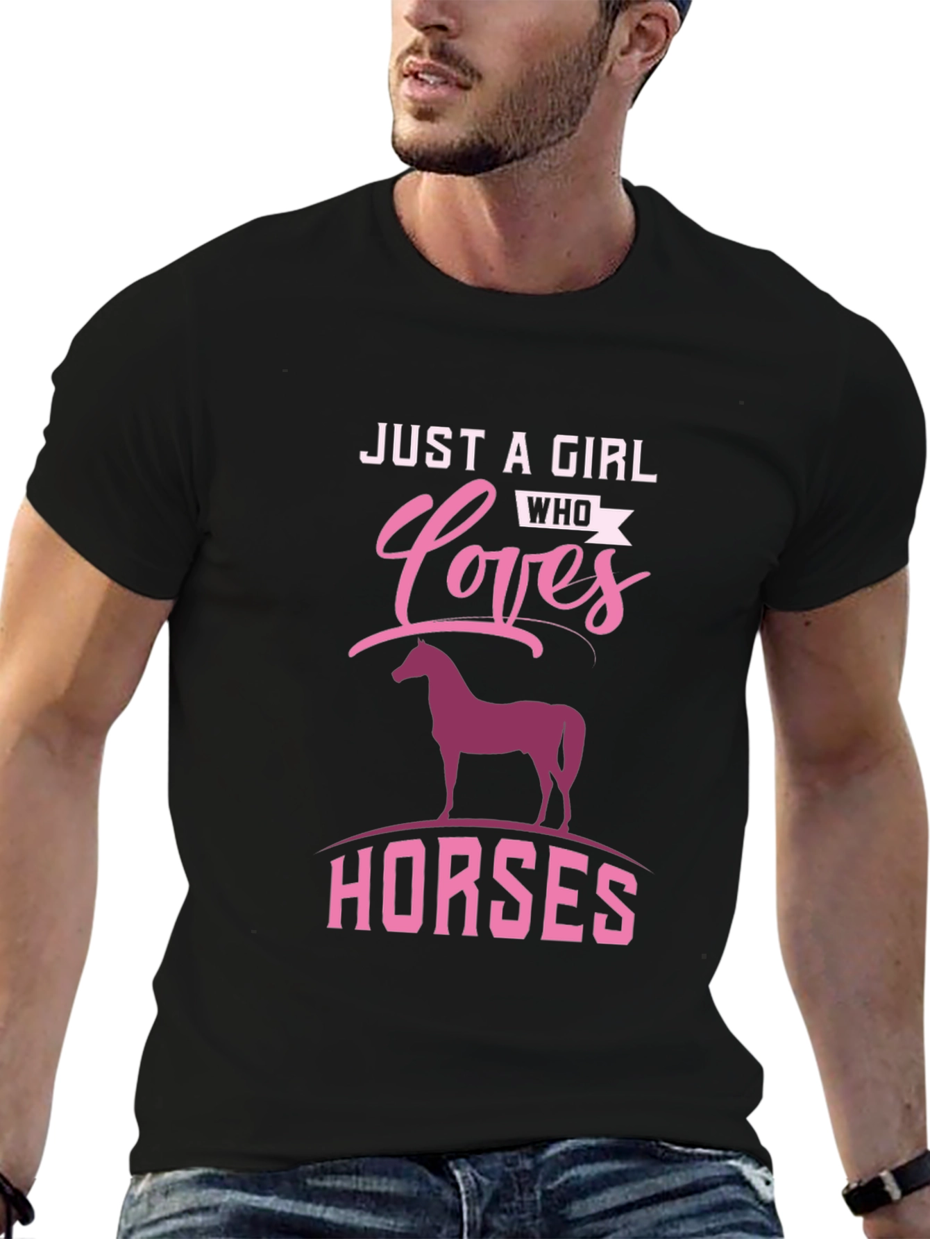 Girl Who Loves Horses Graphic Tee