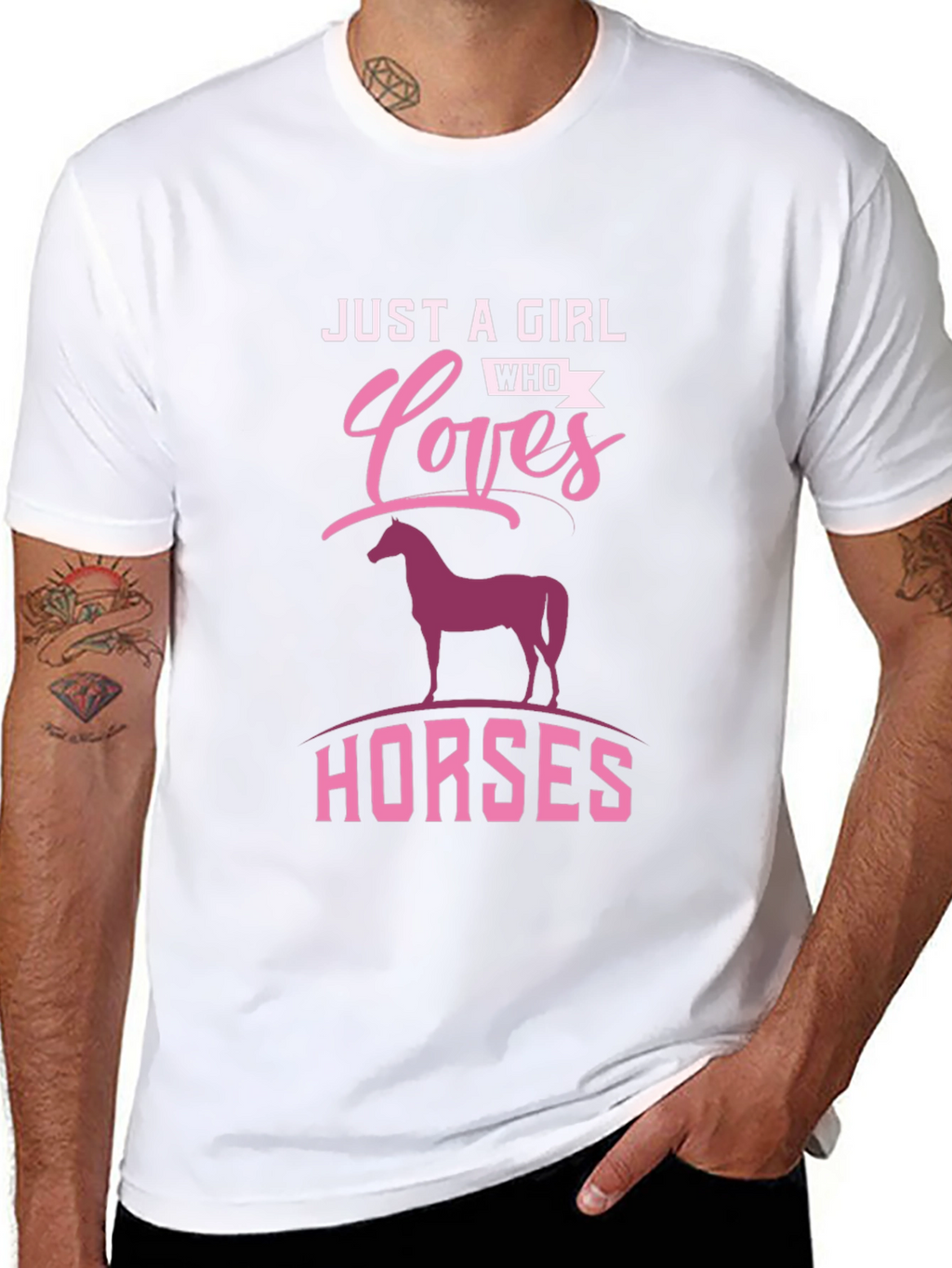 Girl Who Loves Horses Graphic Tee