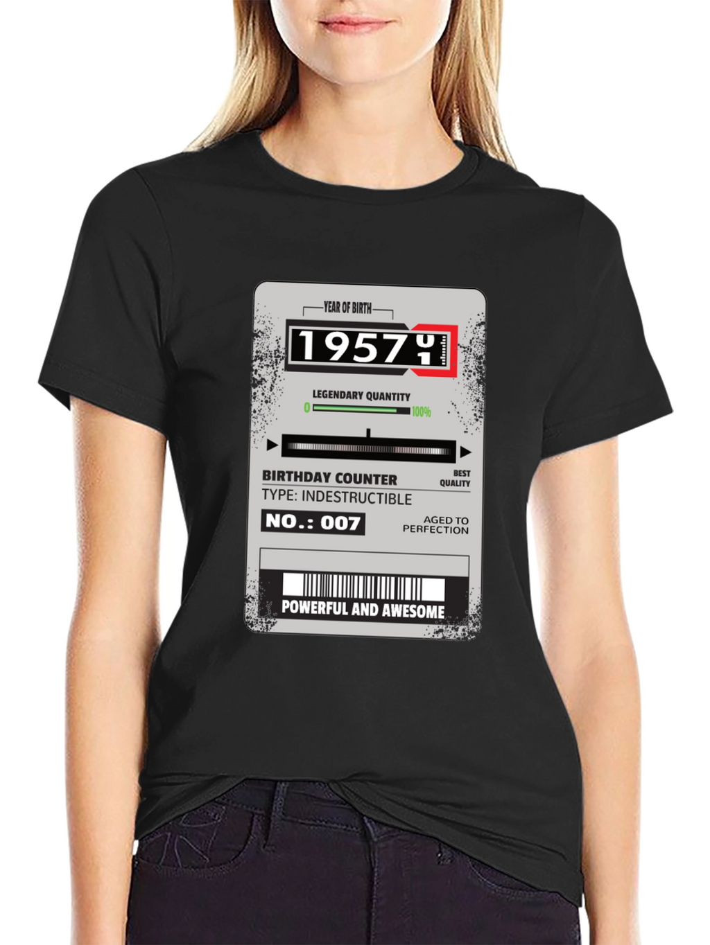 1957 Birthday T-Shirt - Aged to Perfection!