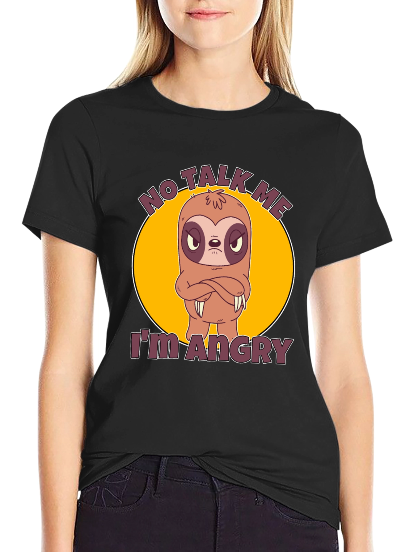 Angry Sloth Graphic Tee - No Talk Me Im Angry