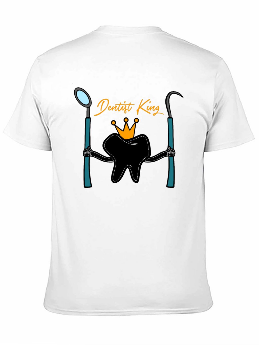 Dentist King Graphic T-Shirt - Black Cotton Tee