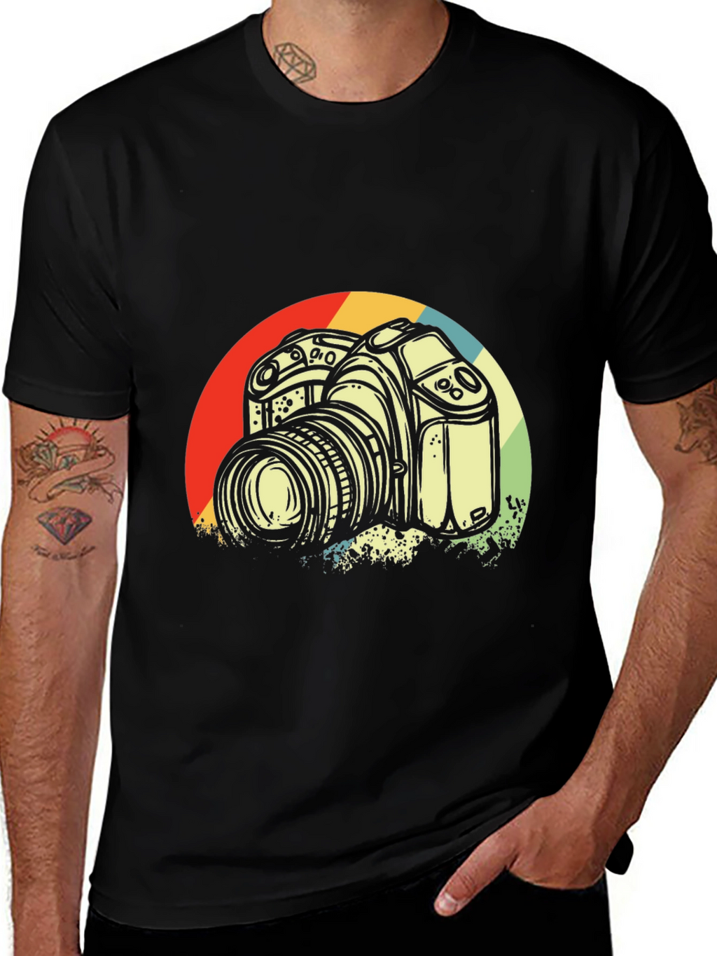 Retro Camera Graphic T-Shirt - Photographer Style