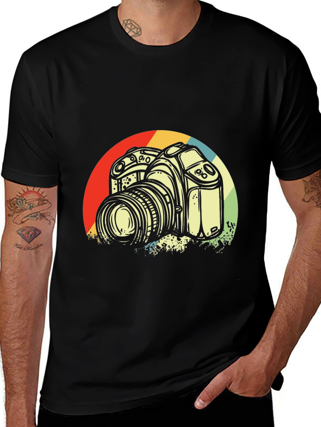 Retro Camera Graphic T-Shirt - Photographer Style
