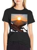 Sunrise Mountain Graphic Tee - Black