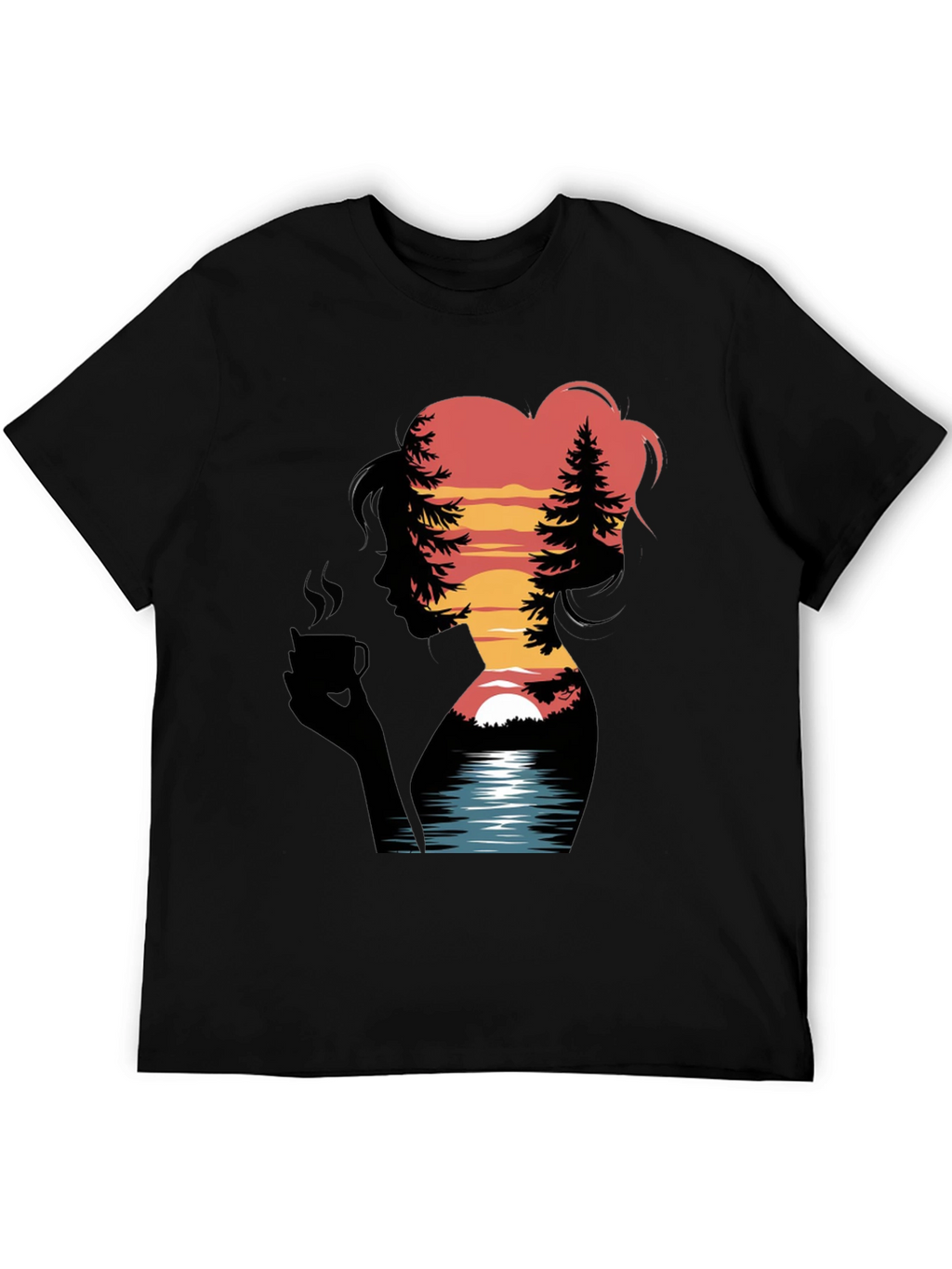 Sunset Silhouette Graphic Tee - Nature Lovers T-Shirt