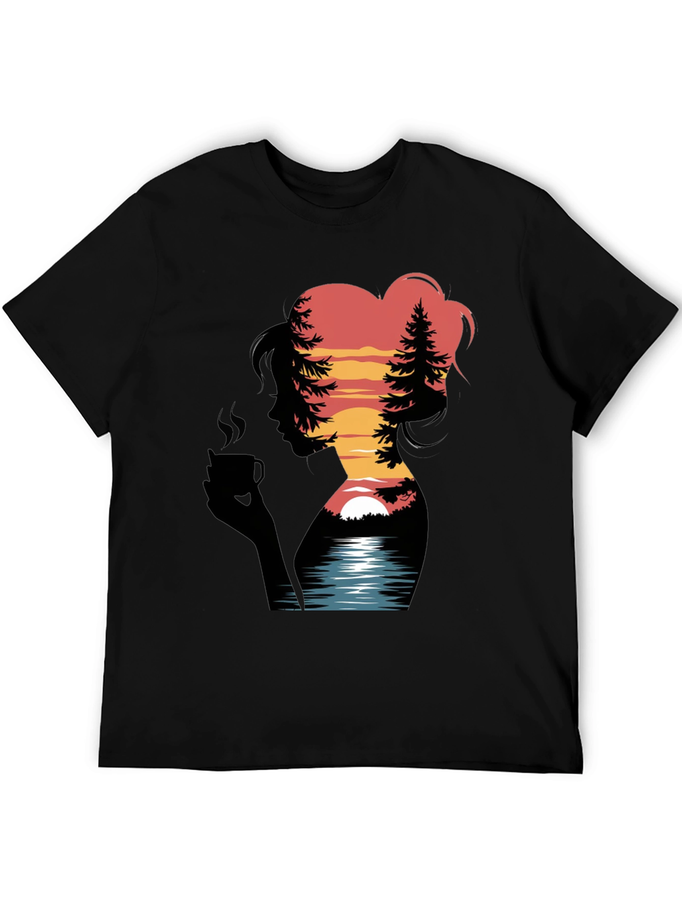 Sunset Silhouette Graphic Tee - Nature Lovers T-Shirt