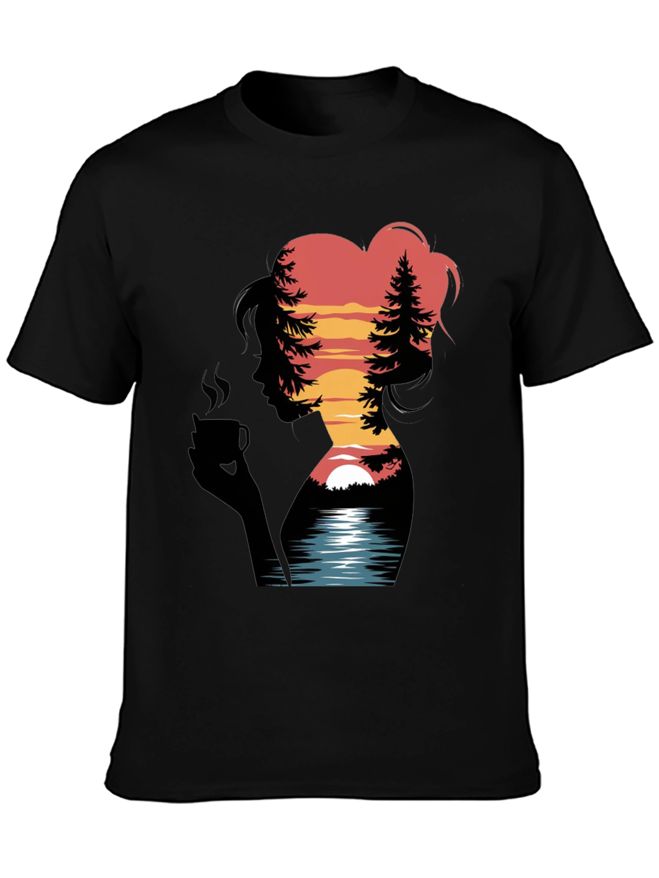 Sunset Silhouette Graphic Tee - Nature Lovers T-Shirt
