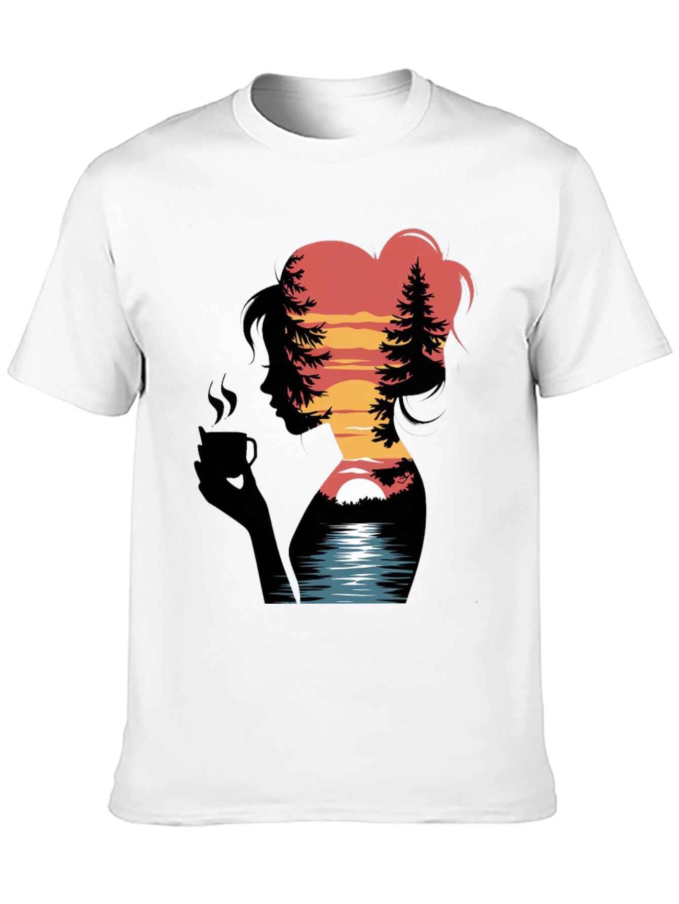 Sunset Silhouette Graphic Tee - Nature Lovers T-Shirt
