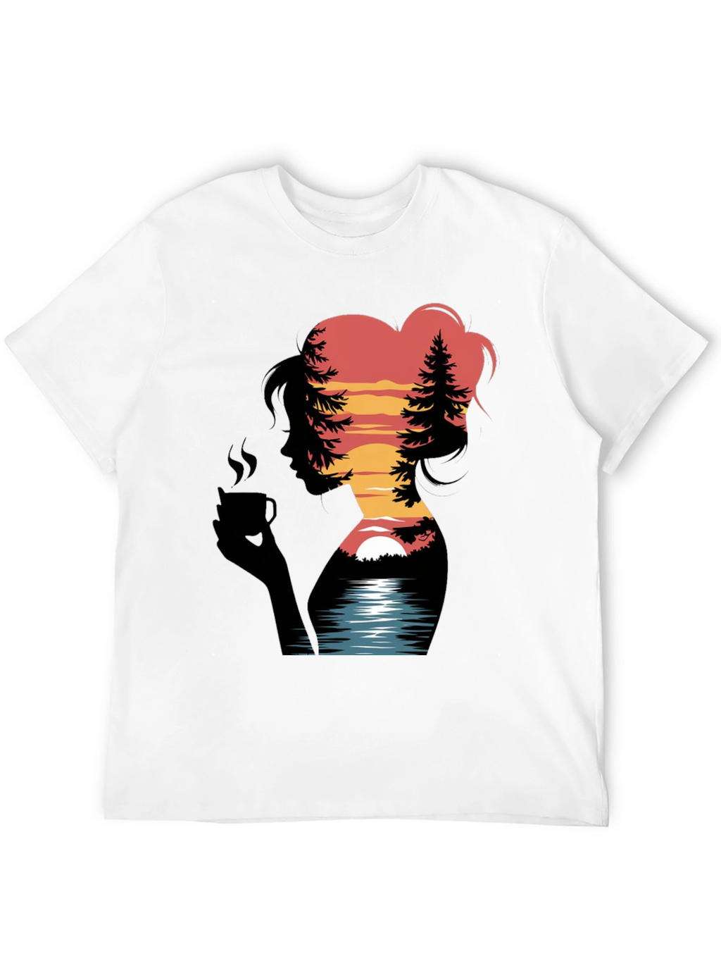 Sunset Silhouette Graphic Tee - Nature Lovers T-Shirt