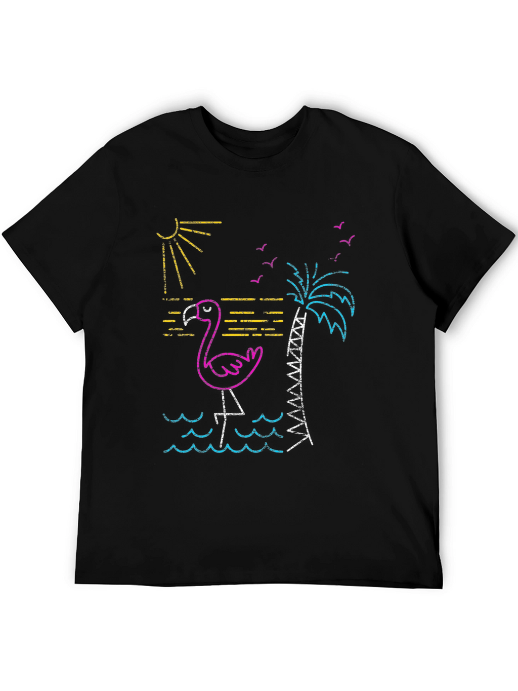 Neon Flamingo T-Shirt - Tropical Vibes