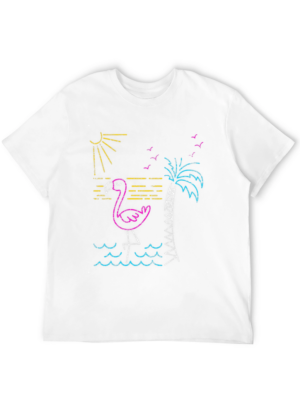 Neon Flamingo T-Shirt - Tropical Vibes