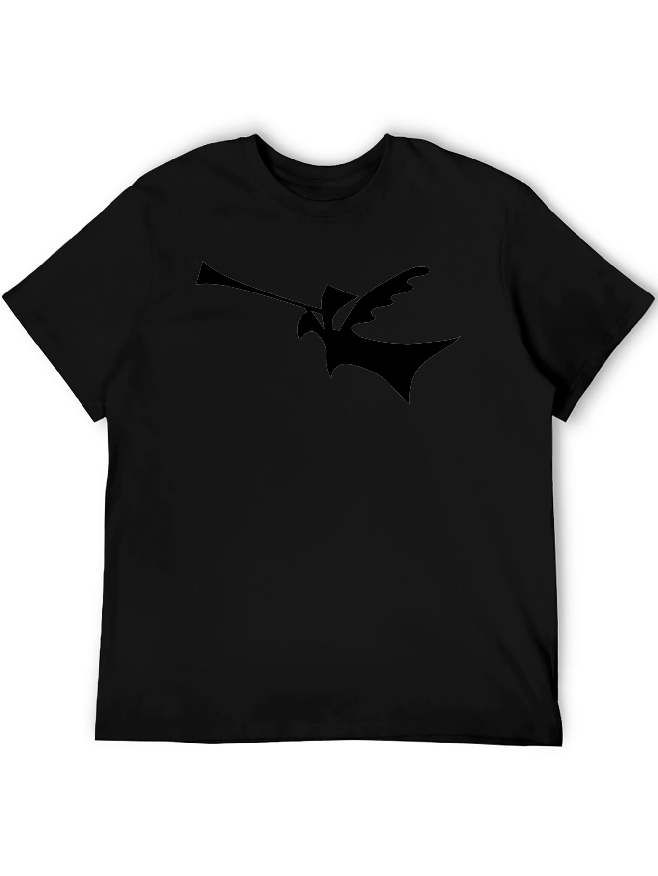 Abstract Bird Silhouette Black T-Shirt