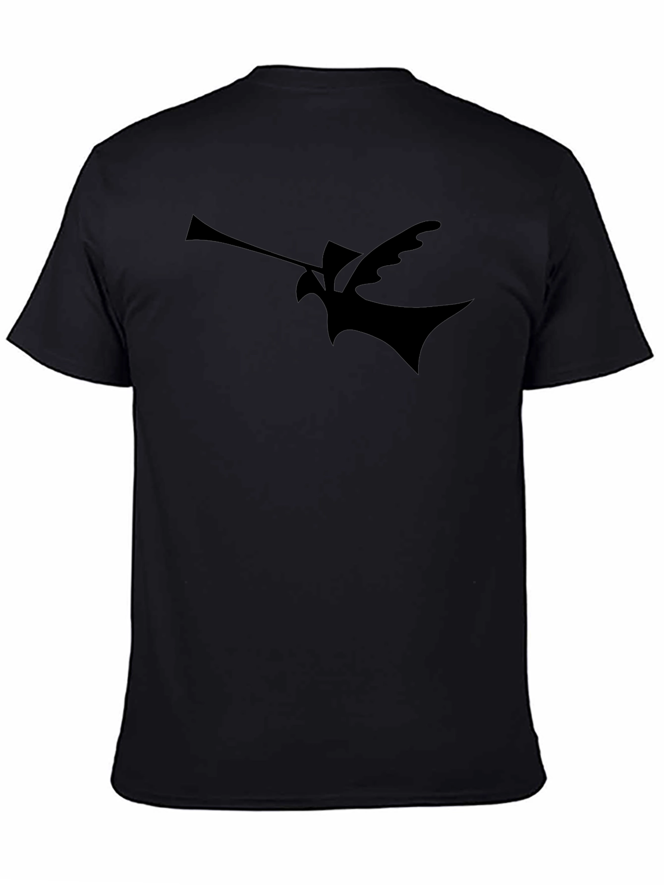 Abstract Bird Silhouette Black T-Shirt