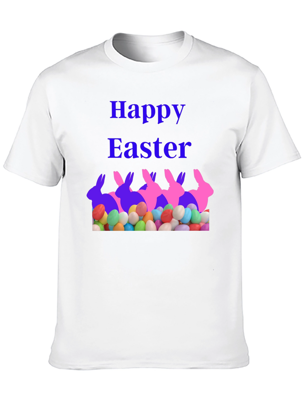 Happy Easter Bunny Eggs Graphic T-Shirt