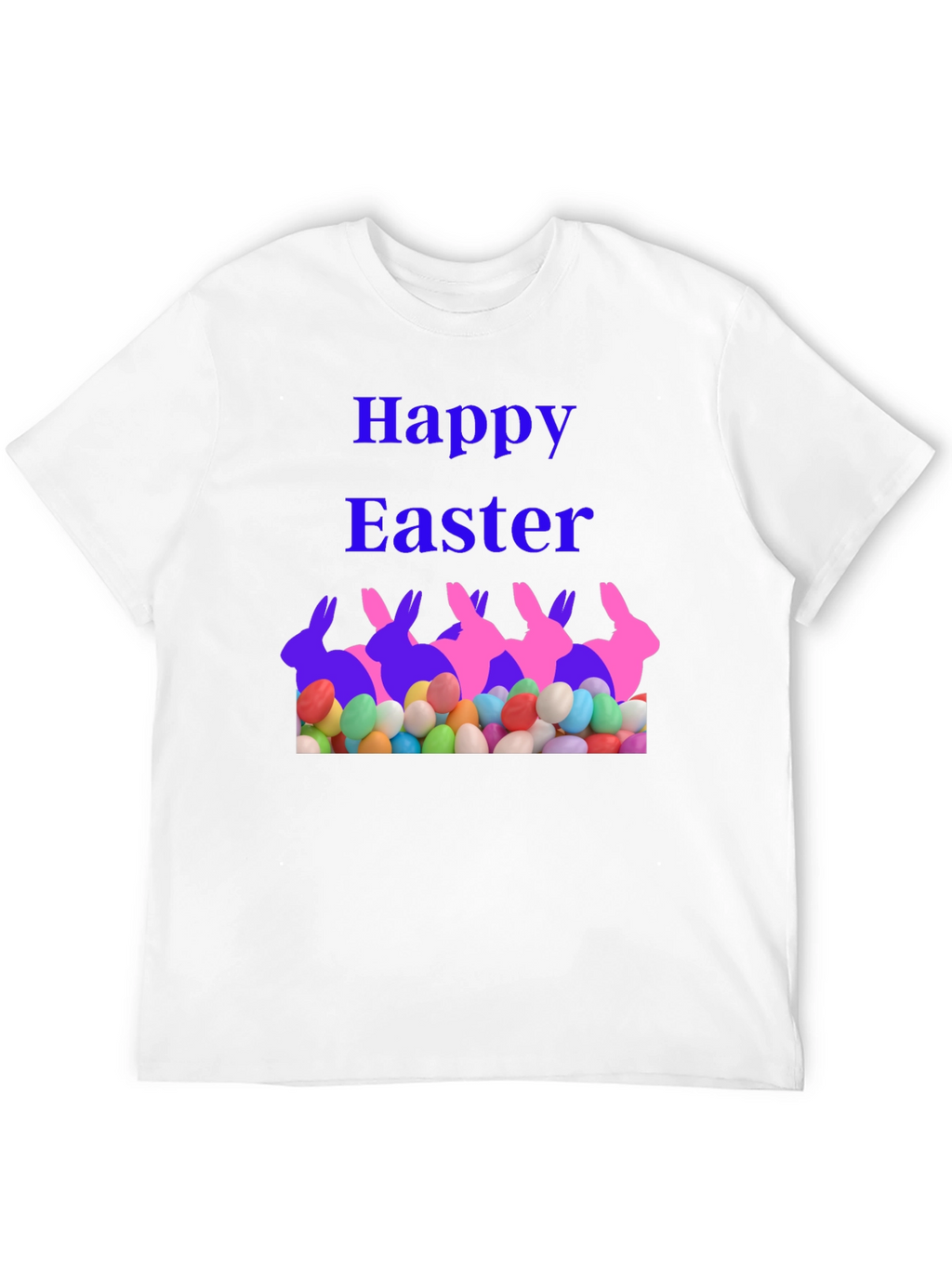 Happy Easter Bunny Eggs Graphic T-Shirt