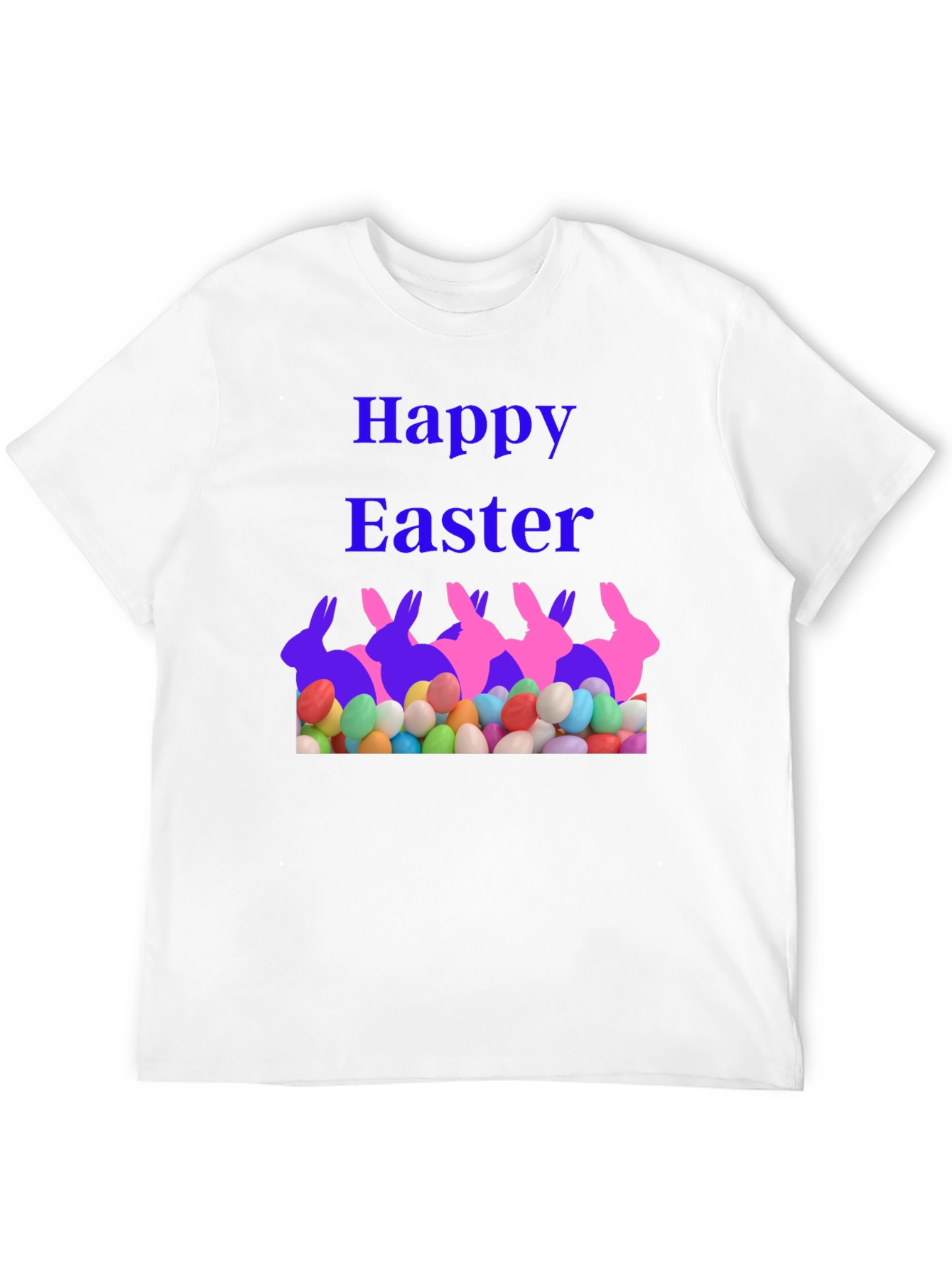 Happy Easter Bunny Eggs Graphic T-Shirt