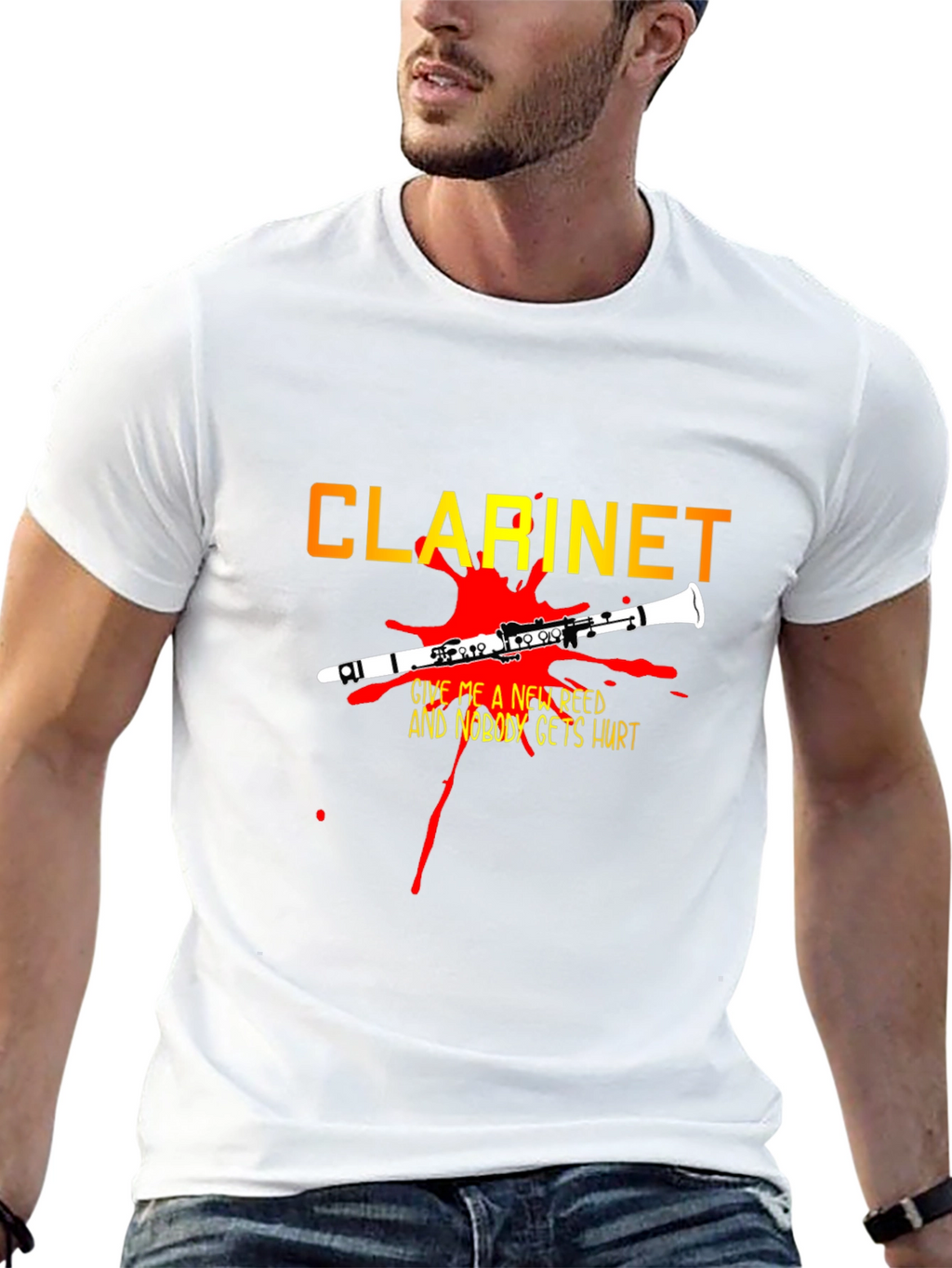 Clarinet New Reed Black Graphic T-Shirt