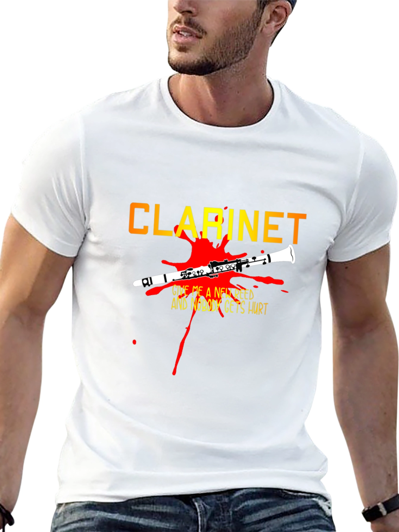 Clarinet New Reed Black Graphic T-Shirt
