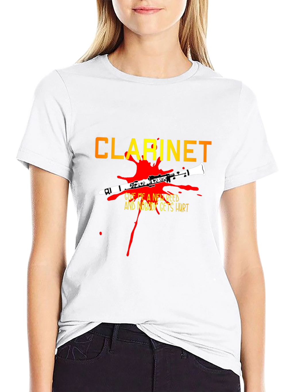 Clarinet New Reed Black Graphic T-Shirt
