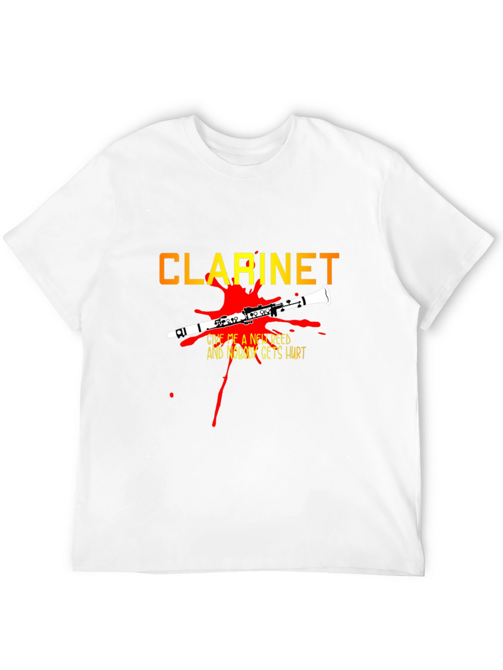 Clarinet New Reed Black Graphic T-Shirt