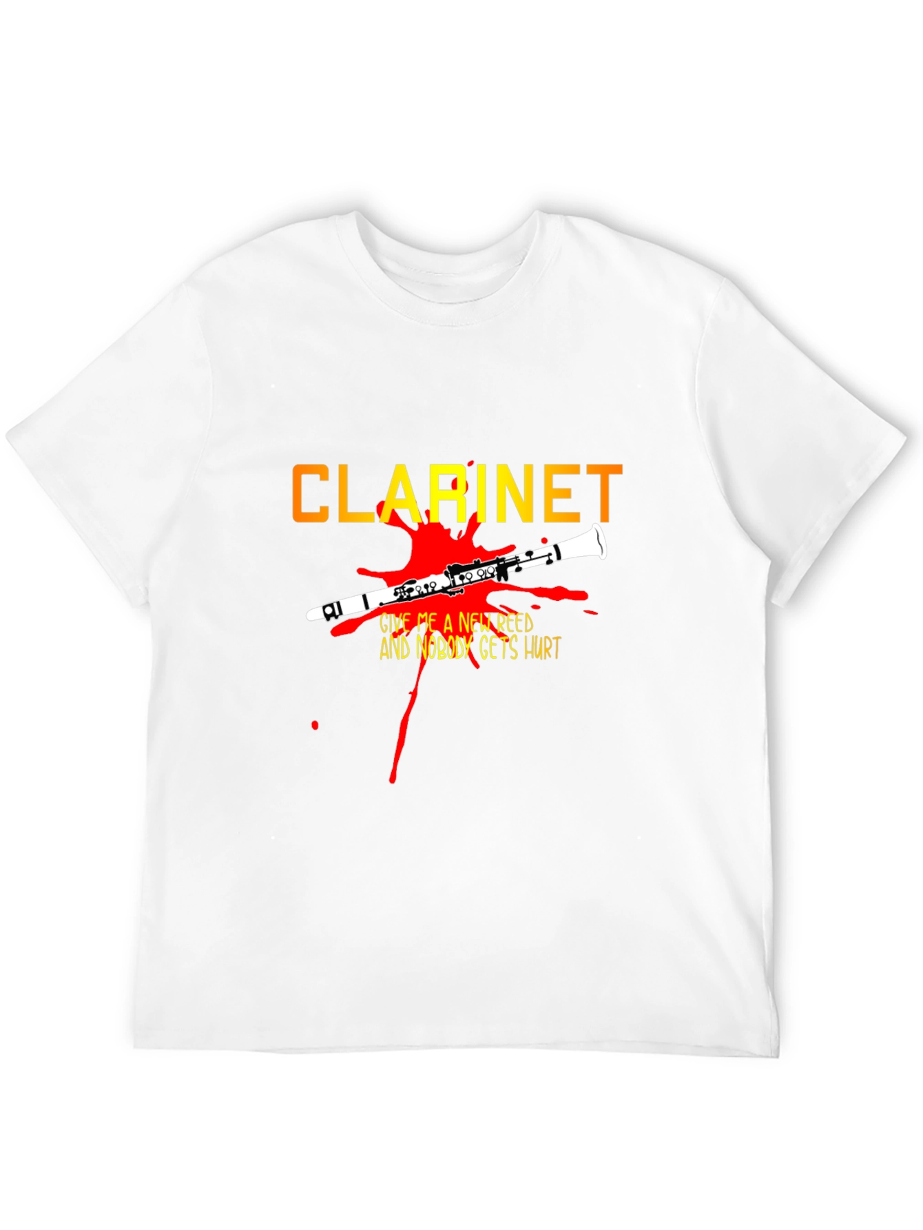 Clarinet New Reed Black Graphic T-Shirt