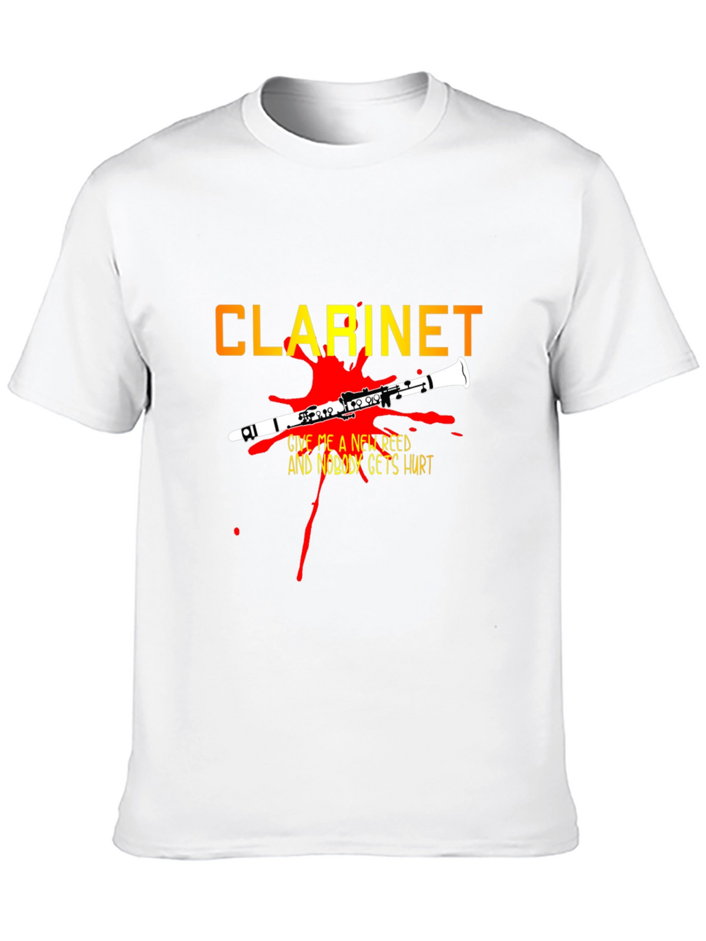 Clarinet New Reed Black Graphic T-Shirt