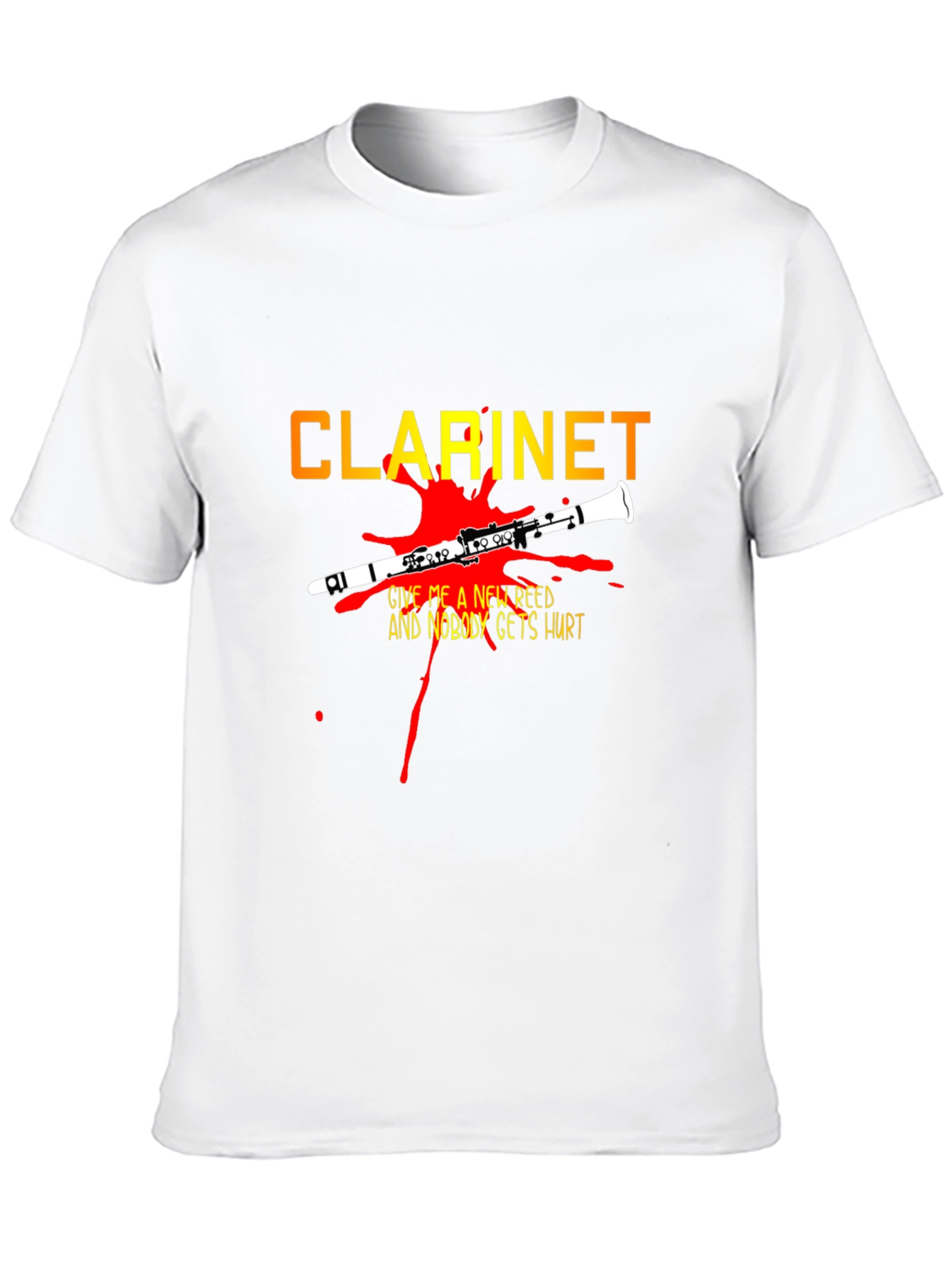 Clarinet New Reed Black Graphic T-Shirt