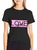 Love You Graphic Tee - Trendy Black T-Shirt