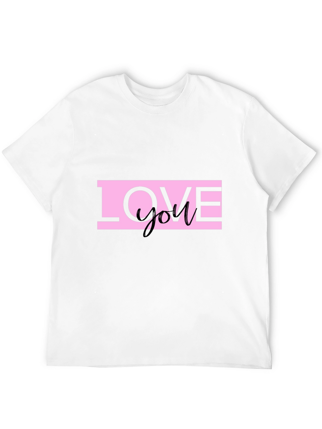 Love You Graphic Tee - Trendy Black T-Shirt
