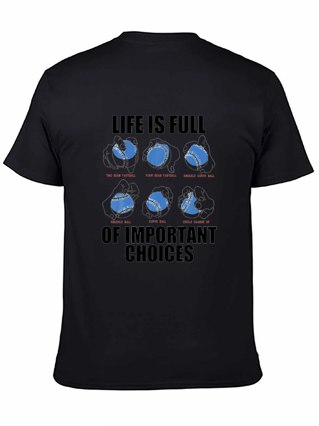 Baseball Pitch Choice Graphic T-Shirt